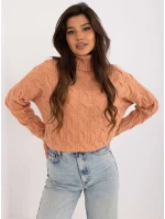 Sweter AT SW model 20459105 jasny pomarańczowy - FPrice Sweter AT SW model 20459105 jasny pomarańczowy - FPrice