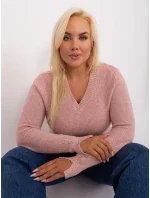 Sweter PM SW PM model 18909334 jasny różowy - FPrice Sweter PM SW PM model 18909334 jasny różowy - FPrice