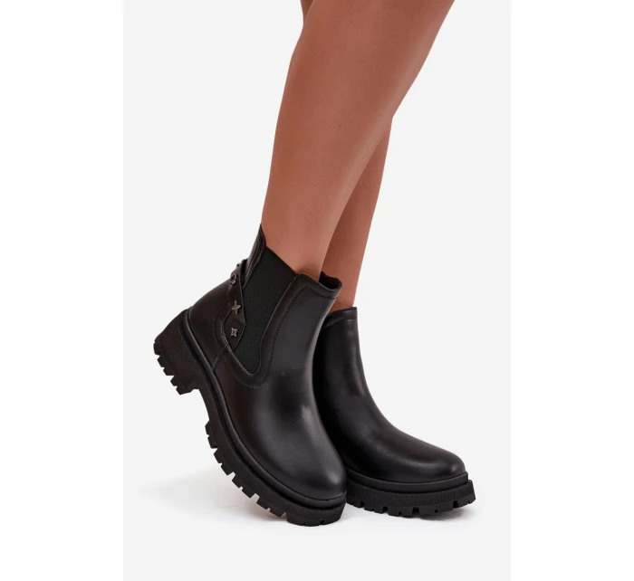 Dámské zateplené kotníkové boty – černé Verisse Dámské zateplené kotníkové boty – černé Verisse