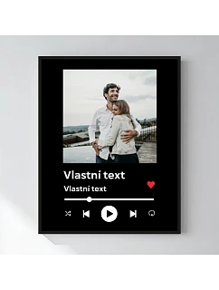 Personalizovaný magický fotoobraz v rámu - 50x70 - hudební přehrávač
