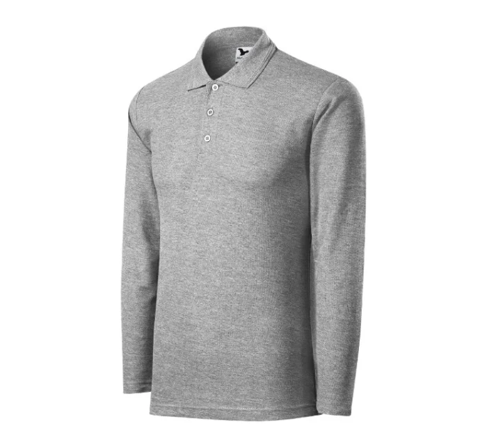 Pique Polo LS polokošile pánská tmavě šedý melír Pique Polo LS polokošile pánská tmavě šedý melír