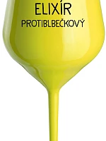 ELIXÍR PROTIBLBEČKOVÝ - žltý nerozbitný pohár na víno 470 ml