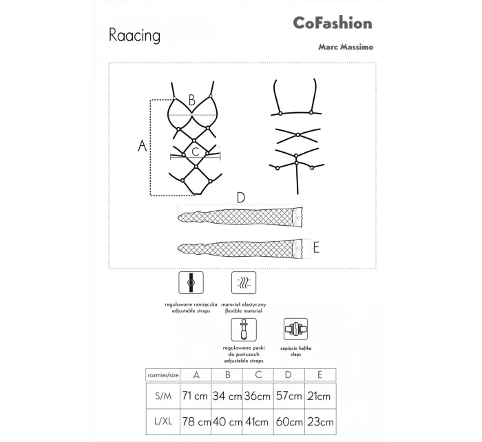 Žhavý set Raacing černý - LivCo Corsetti