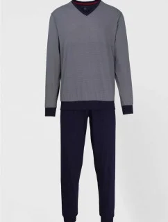 Pánské pyžamo 56002 4008 tm. modrá-vzor - Bugatti