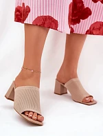 Pantofle FY35-1 béžové - Step in style