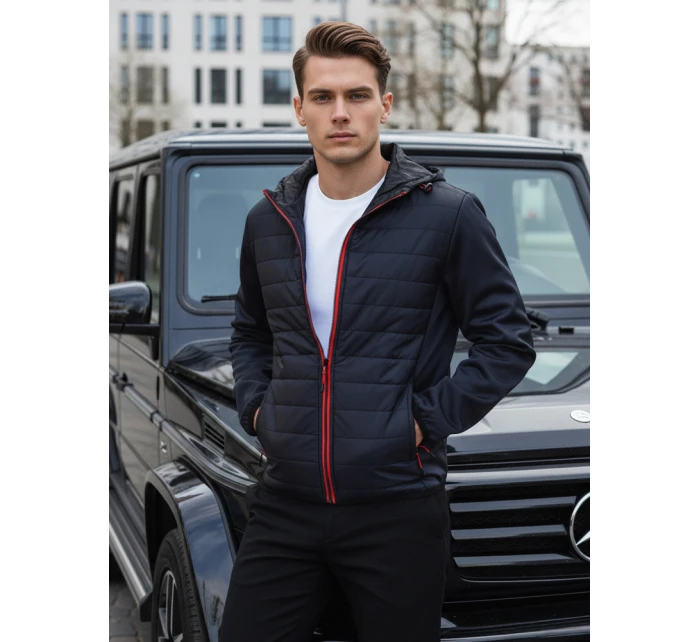 Pánská přechodná bunda prošívaná tmavě modrá FashionStreet TX4401