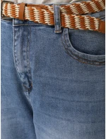 Dámské džínové kalhoty s páskem FashionStreet UY2883 Dámské džínové kalhoty s páskem FashionStreet UY2883