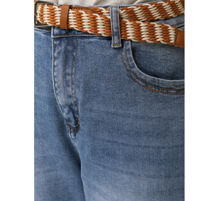 Dámské džínové kalhoty s páskem FashionStreet UY2883 Dámské džínové kalhoty s páskem FashionStreet UY2883