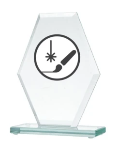 Trofeum szklane grawerowane + wypełnienie farbą