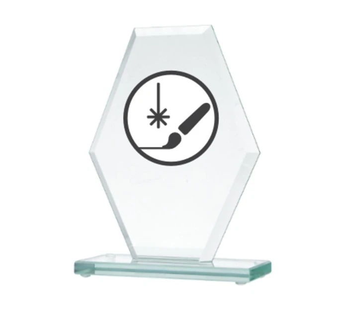Gravírovaná skleněná trofej + malířská výplň