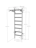 DŘEVĚNÝ KOVOVÝ GYMNASTICKÝ ŽEBŘÍK S HRAZDOU LAVIČKA 221W DŘEVĚNÝ KOVOVÝ GYMNASTICKÝ ŽEBŘÍK S HRAZDOU LAVIČKA 221W