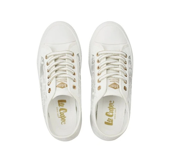 Lee Cooper dámské sportovní boty white platform lace-up dámské