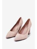 Elegantní Lodičky Na Podpatku V Růžové model 21692739 Béžové - VINCEZA