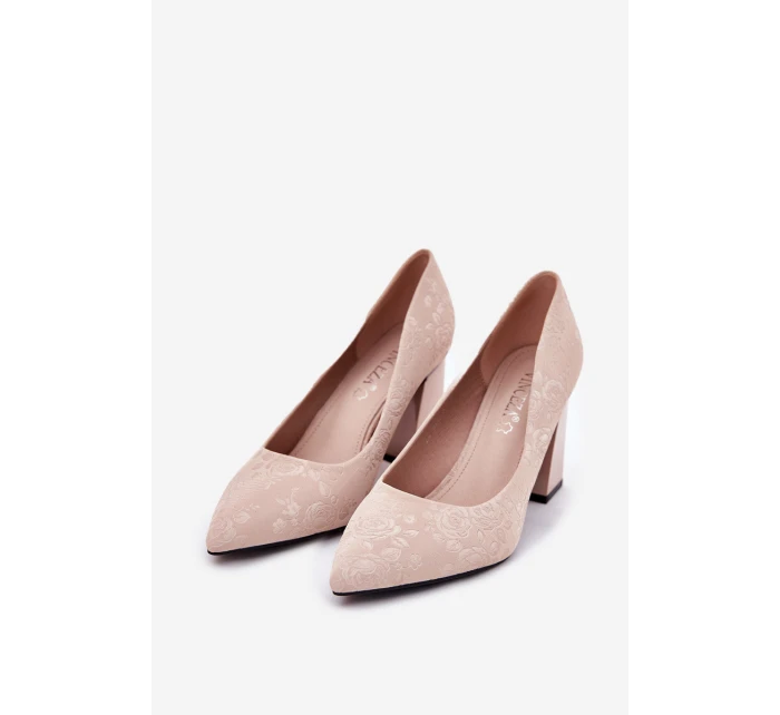 Elegantní Lodičky Na Podpatku V Růžové model 21692739 Béžové - VINCEZA