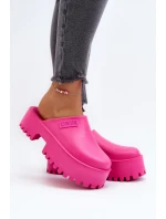Dámské pantofle na platformě Big Star - fuchsia