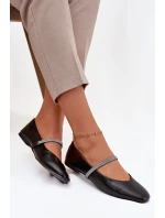 Dámské baleríny s pásky – černé model 21834673 - Kesi