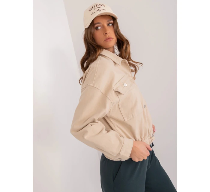 Dámská džínová bunda HM KR F3968 3.78 Béžová - FPrice Dámská džínová bunda HM KR F3968 3.78 Béžová - FPrice