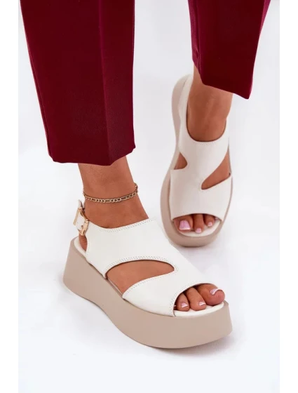 Dámské sandály na platformě Ecru s béžovou  shoes model 21156721 - Inez
