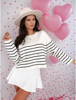 Dámský svetr ecru model 21970674 - FashionStreet