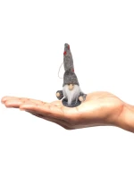 PŘÍVĚSEK S CETKOU SKŘÍTEK ŠEDÝ 11CM PŘÍVĚSEK S CETKOU SKŘÍTEK ŠEDÝ 11CM