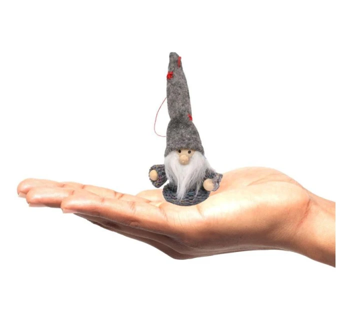 PŘÍVĚSEK S CETKOU SKŘÍTEK ŠEDÝ 11CM PŘÍVĚSEK S CETKOU SKŘÍTEK ŠEDÝ 11CM