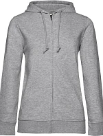 B&C Inspire Zipped Hood /women_° Dámská mikina s kapucí 01.W36B heather grey