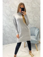 Svetr se stojáčkem světle šedý Svetr se stojáčkem světle šedý