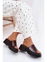 Dámské platformové sandály s průhledným páskem Černé Selestia Dámské platformové sandály s průhledným páskem Černé Selestia