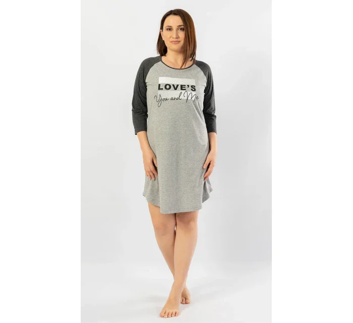 Dámská noční košile s tříčtvrtečním rukávem You and me