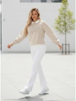 Dámská mikina HAPIRES s potiskem oversize cappuccino FashionStreet BY1483