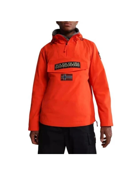 Napapijri RAINFOREST M SUM 3 pánská bunda do deště s nastavitelnou kapucí nepromokavá červená (NP0A4G7DR05)