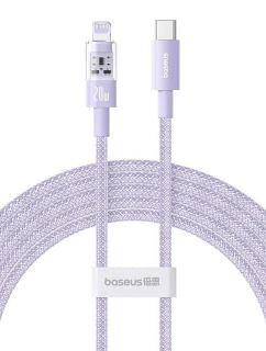 Baseus Gem USB C-IP kabel 20W 2m (fialový)