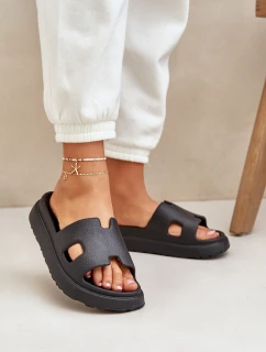 Pěnové Pantofle S Výřezy Černé Neladith