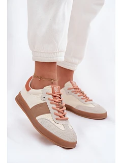Kožené semišové dámské tenisky Big Star model 22042808 béžové - Big Star Shoes