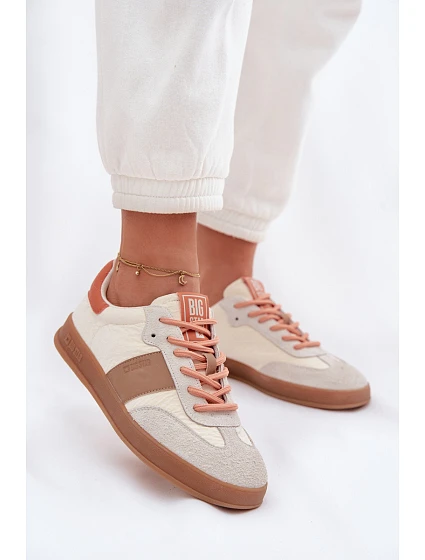 Kožené semišové dámské tenisky Big Star model 22042808 béžové - Big Star Shoes