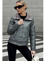 Oboustranná prošívaná bunda Goodlookin v khaki kalhotách se stojáčkem (B8579-11)