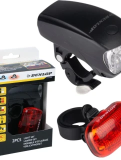 SADA LED SVĚTEL PRO JÍZDNÍ KOLA PŘEDNÍ ZADNÍ DUNLOP