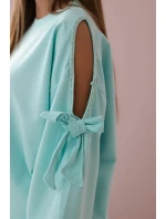 Sada mikiny s mašlí na rukávech a model 19747416 mincovna - K-Fashion