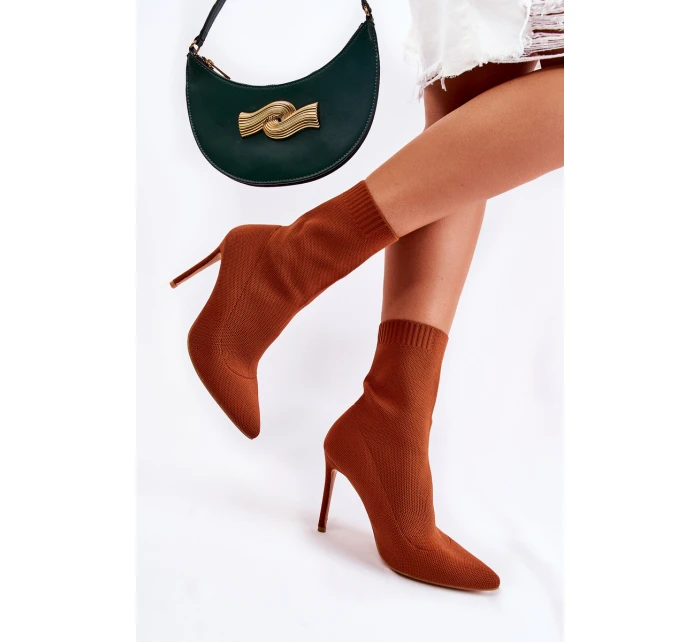 Dámské Vysoké Kozačky S Na Podpatku Camel model 21592932 - Boto