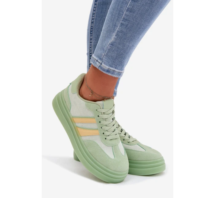 Dámské tenisky na platformě Zelená Galleria