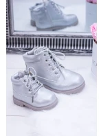 práškové stříbrné teplé Dětské boty traper Dexter práškové stříbrné teplé Dětské boty traper Dexter