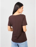 T shirt RV TS model 21889030 ciemny brązowy - FPrice T shirt RV TS model 21889030 ciemny brązowy - FPrice