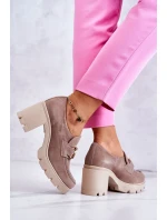 Elegantní boty se zlatým zdobením béžová Harmell Elegantní boty se zlatým zdobením béžová Harmell