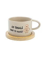CO TAKHLE DÁT SI KAFE? - krémový hrníček makronka 200 ml