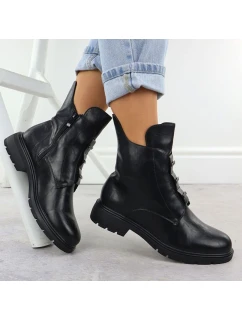 Dámská kotníková zateplená obuv W MR2501-4 JEZ454A Černá - Jezzi