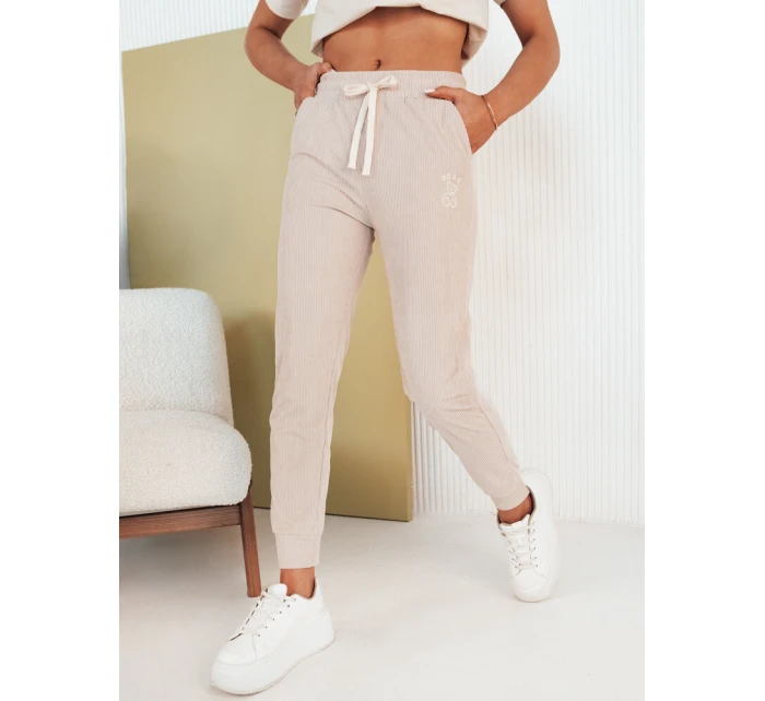 Dámské tepláky BEAR béžové FashionStreet UY2071