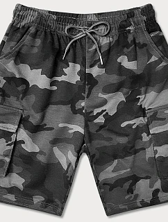 Světle šedé pánské maskáčové kraťasy model 18409848 - J.STYLE