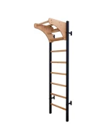 DŘEVĚNÝ KOVOVÝ GYMNASTICKÝ ŽEBŘÍK PRO 4 MADLA S DŘEVĚNOU TYČÍ BENCHK 211B