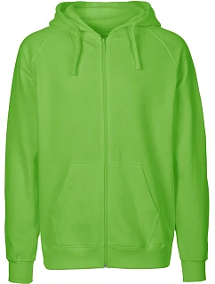 Neutral O 63301 Pánská mikina s kapucí z bio bavlny 77.6331 lime
