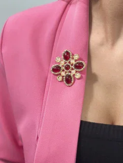 Brož model 18753467 2 červená - K-Fashion